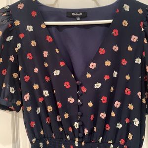 Madewell floral mini dress